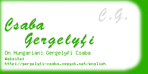 csaba gergelyfi business card